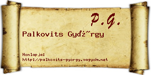 Palkovits György névjegykártya